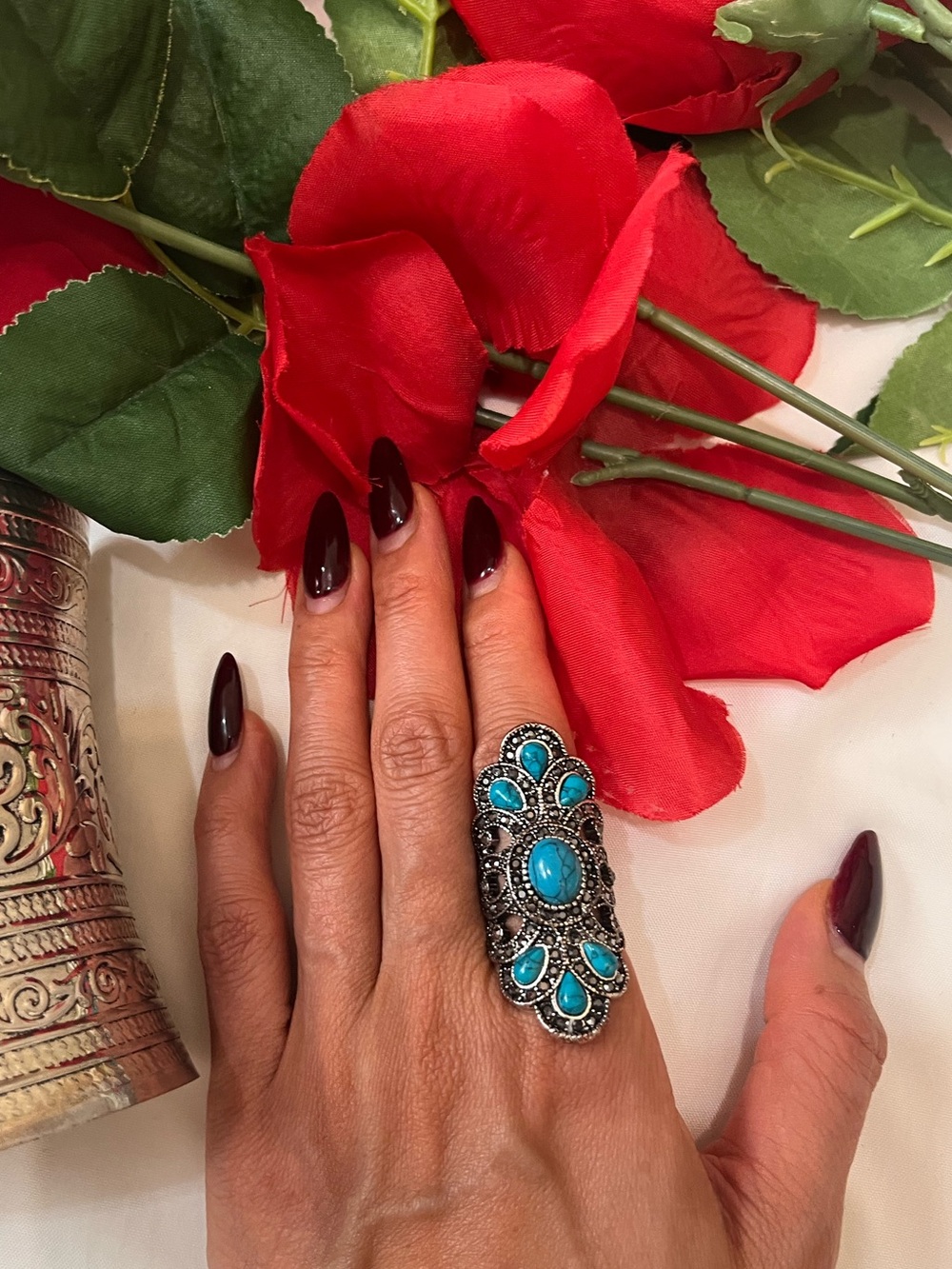 Brand New Tibetan silver turquoise